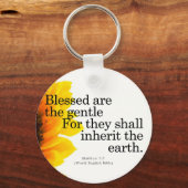 Zwemelen voor Gentleness Matthew 5:5 Sleutelhanger (Voorkant)