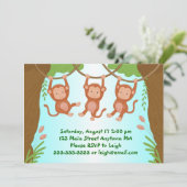 Zwemelend Kind van apen Aanwezigheid Kaart (Staand voorkant)