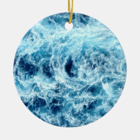Zwemelend Zee van sierdatum Keramisch Ornament (Voorkant)