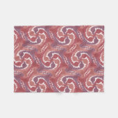 Zwemelende draden Tesselatie Zacht rode dop 8 Fleece Deken (Voorkant (Horizontaal))