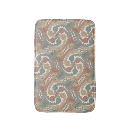 Zwemelende Hazen Tesselation Brown Bathmat 6 Badmat (Voorkant Verticaal)
