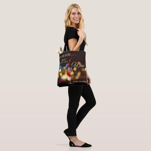 Zwemelende wijn Lichte Sparkles Canvas tas (Op model)
