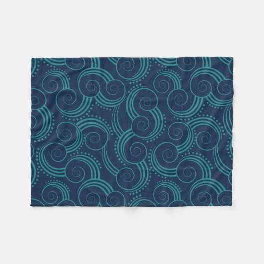 Zwemelgolven Fleece Deken (Voorkant (Horizontaal))