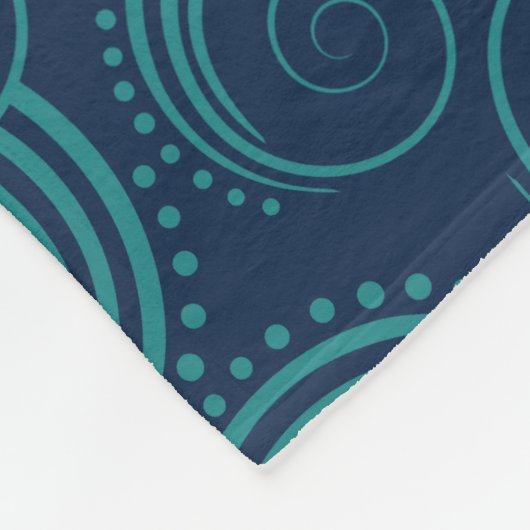 Zwemelgolven Fleece Deken (Hoek)