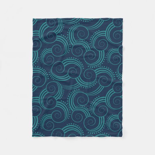 Zwemelgolven Fleece Deken (Voorkant)