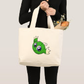 Zwemelgroene kiko grote tote bag (Voorkant (product))