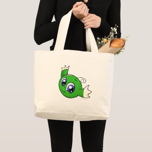 Zwemelgroene kiko grote tote bag (Voorkant (product))