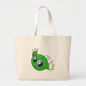 Zwemelgroene kiko grote tote bag (Voorkant)