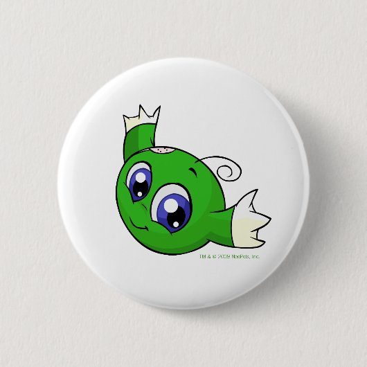 Zwemelgroene kiko ronde button 5,7 cm (Voorkant)