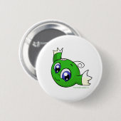 Zwemelgroene kiko ronde button 5,7 cm (Voorkant /achterkant)