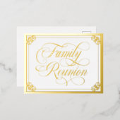 Zwemelijk  gezinshereniging Gold Folie Uitnodiging Briefkaart (Voorkant / Achterkant)