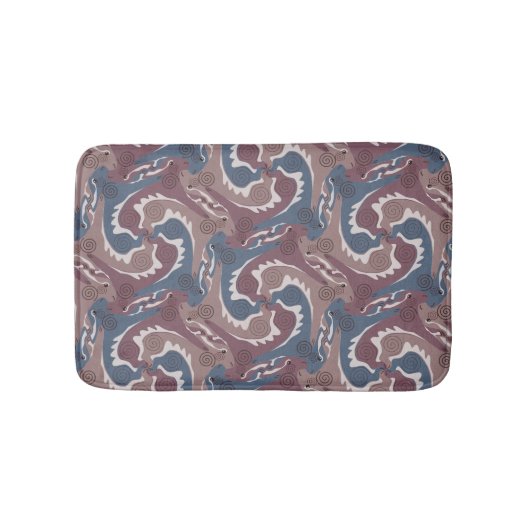 Zwemelinghaaien Tesselation Blue Brown Bathmat 7 Badmat (Voorkant)