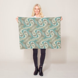 Zwemelingshazen Tesselation Soft Green Blanket 4 Fleece Deken
