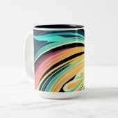 Zwemelt de Colorful Abstracte Achtergrond Mok (Voorkant links)