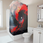 Zwemelvormig ontwerp douchegordijn (In situ)