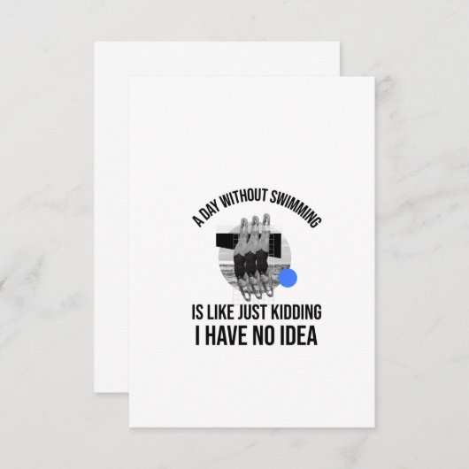 ZWEMEN (5) BEDANKKAART (Voorkant / Achterkant)