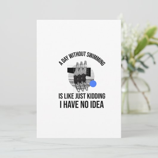 ZWEMEN (5) BEDANKKAART (Staand voorkant)