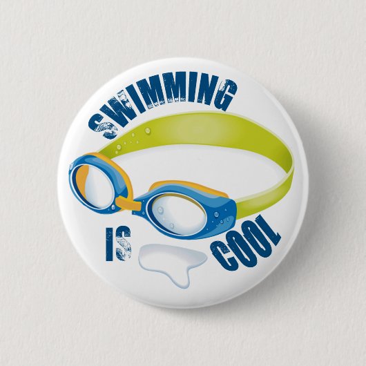 ZWEMEN IS COOL RONDE BUTTON 5,7 CM (Voorkant)