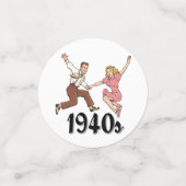 Zwemend 40 s confetti (Kleine voorkant)
