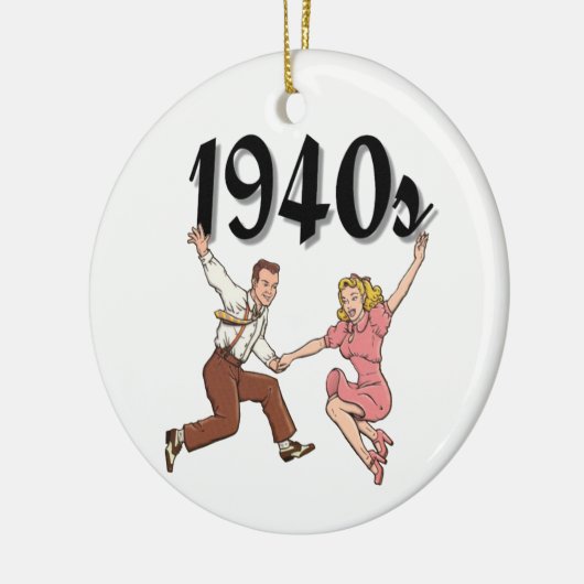 Zwemend 40 s keramisch ornament (Links)