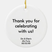 Zwemend 40 s keramisch ornament (Achterkant)