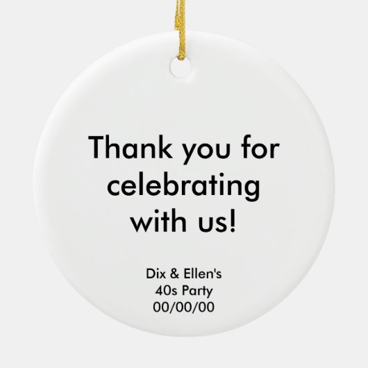 Zwemend 40 s keramisch ornament (Achterkant)