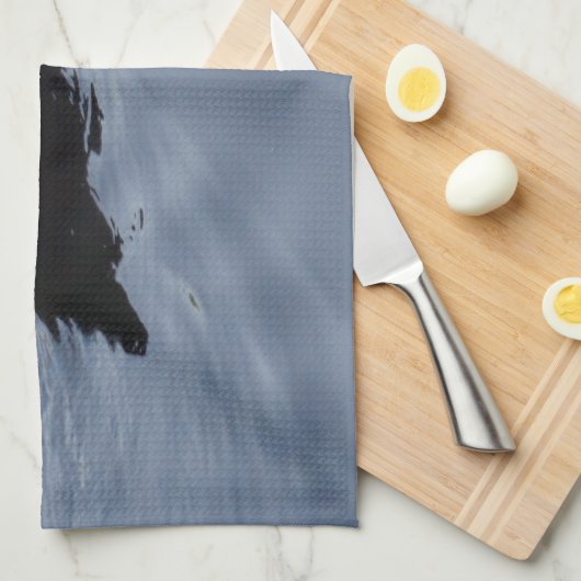 Zwemend Duck in Lake, Natuur Bird Wildlife Blue Theedoek (Quarter Fold)