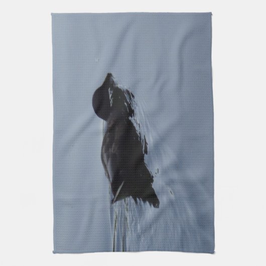 Zwemend Duck in Lake, Natuur Bird Wildlife Blue Theedoek (Verticaal)