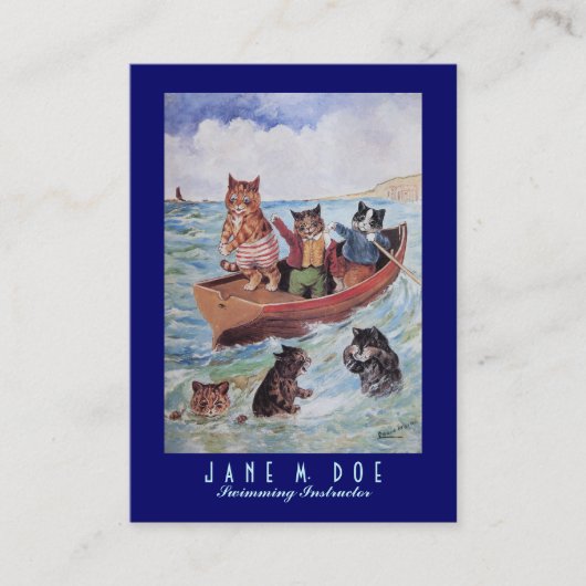 Zwemend Instructeur/kanoRentals - Twee Sided Visitekaartje (Voorkant)