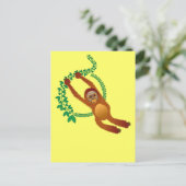 Zwemend Orangutan Briefkaart (Staand voorkant)