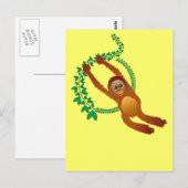 Zwemend Orangutan Briefkaart (Voorkant / Achterkant)