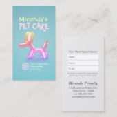 Zwemende badballon voor gezelschapsdieren afsprakenkaartje (Voorkant / Achterkant)