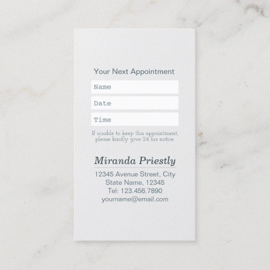 Zwemende badballon voor gezelschapsdieren afsprakenkaartje (Achterkant)