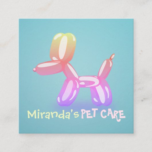 Zwemende badballon voor gezelschapsdieren afsprakenkaartje (Voorkant)