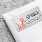 Zwemende badballon voor gezelschapsdieren etiket