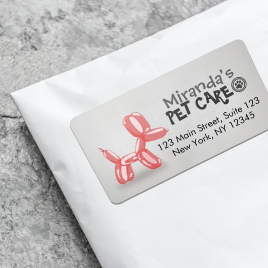 Zwemende badballon voor gezelschapsdieren etiket