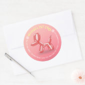 Zwemende badballon voor gezelschapsdieren ronde sticker (Envelop)