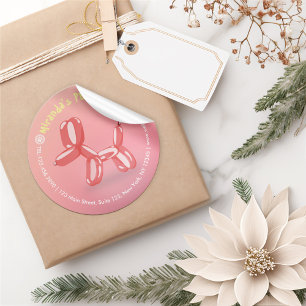 Zwemende badballon voor gezelschapsdieren ronde sticker