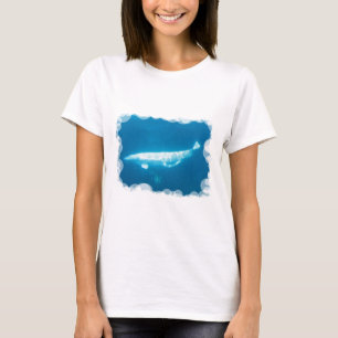 Zwemende Beluga Whales-dames T-Shirt