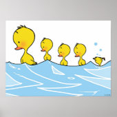 Zwemende eenden poster (Voorkant)
