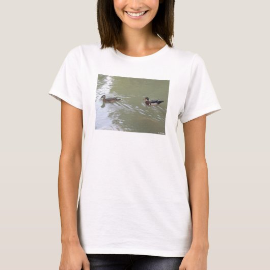 Zwemende eenden t-shirt (Voorkant)