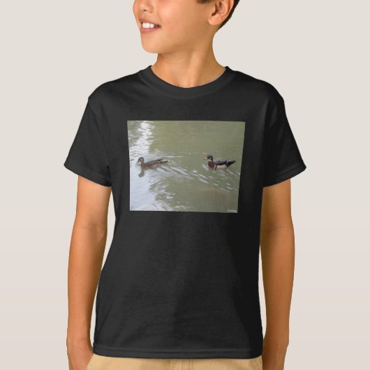 Zwemende eenden t-shirt (Voorkant)