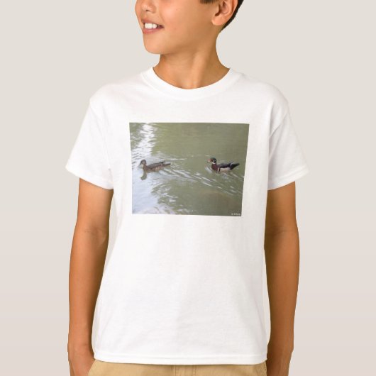 Zwemende eenden t-shirt (Voorkant)