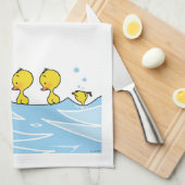 Zwemende eenden theedoek (Quarter Fold)