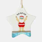 Zwemende feestcadeaus keramisch ornament (Rechts)