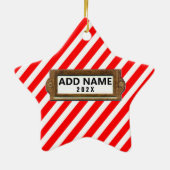 Zwemende feestcadeaus keramisch ornament (Achterkant)