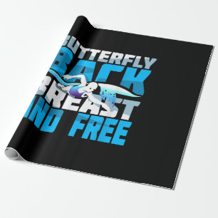 Zwemende gift voor zwemmers cadeaupapier