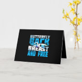 Zwemende gift voor zwemmers kaart (Gele Bloem)