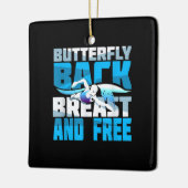 Zwemende gift voor zwemmers keramisch ornament (Links)