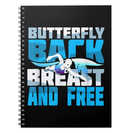 Zwemende gift voor zwemmers notitieboek (Voorkant)